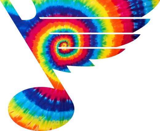 St. Louis Blues rainbow spiral tie-dye logo vinyl decal